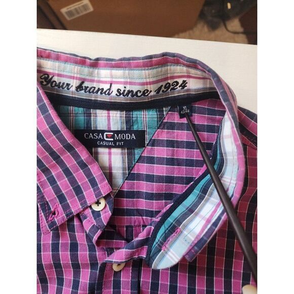 Casa Moda Casual Fit Button Down Short Sleeve XL Shirt - Picture 6 of 6